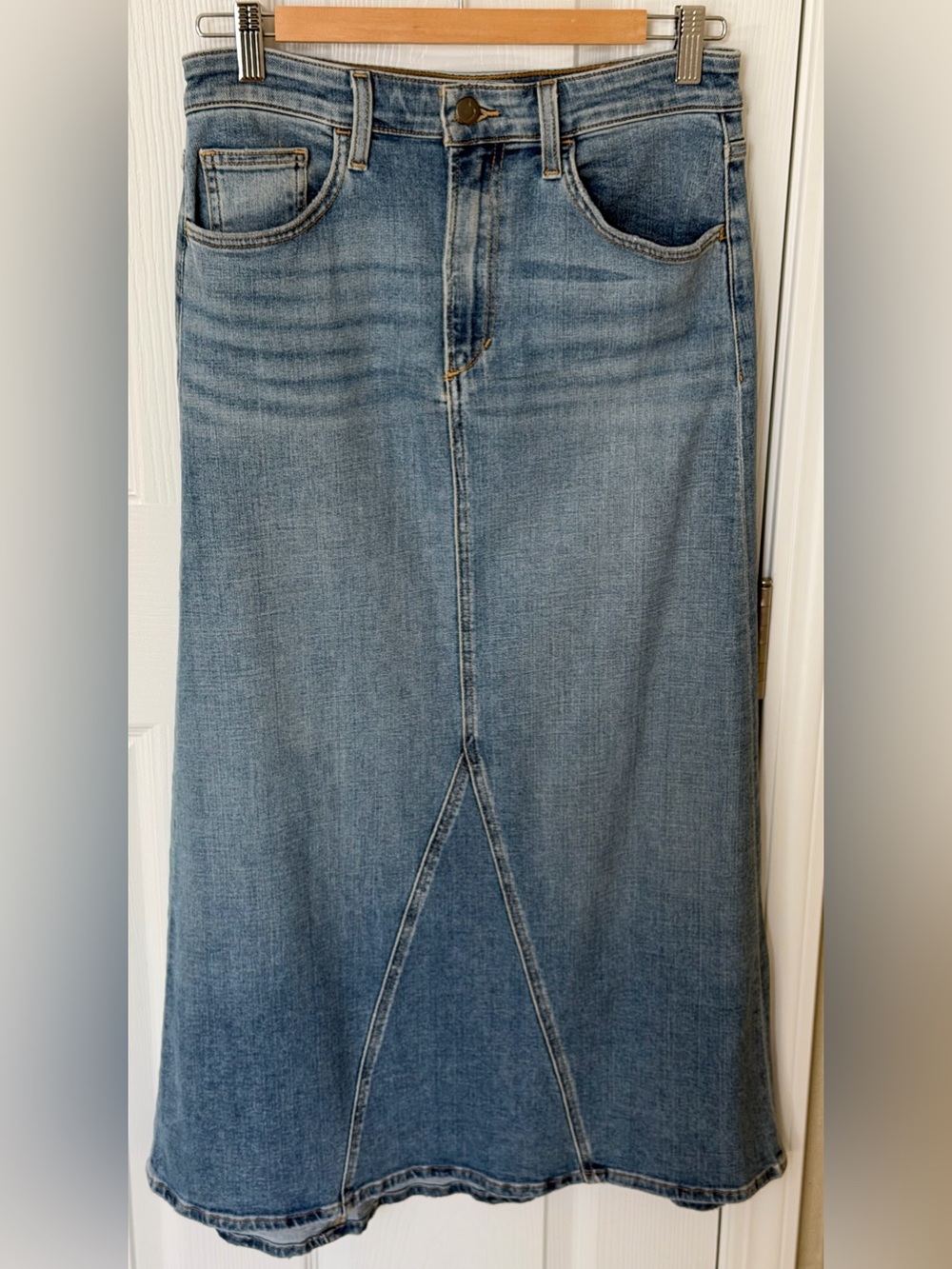 Joe's Jeans Light Blue Denim Midi Skirt